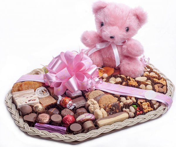 Baby Corners Cut Off Hamper with teddy