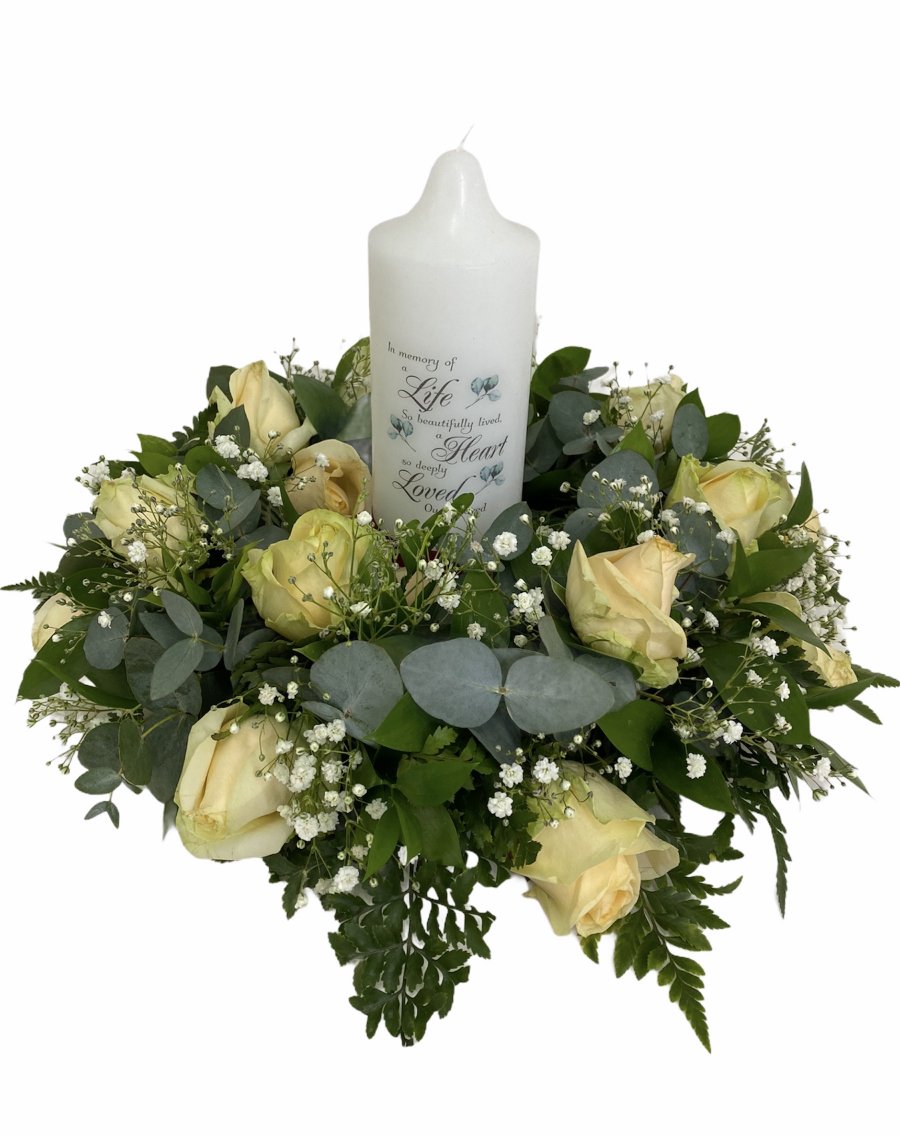 Wreath with a candle 
