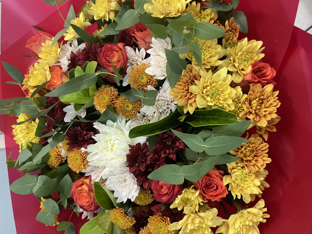 Mixed bunch of Autumn flowers 